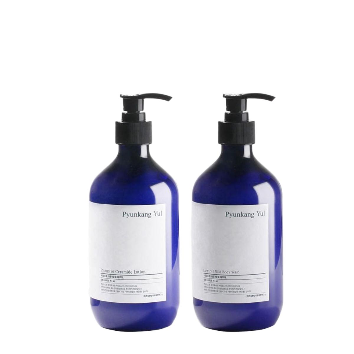 

Pyunkang Yul Intensive Ceramide Lotion 500ml + Low pH Mild Body Wash 500ml Moisturizing Body Care Set