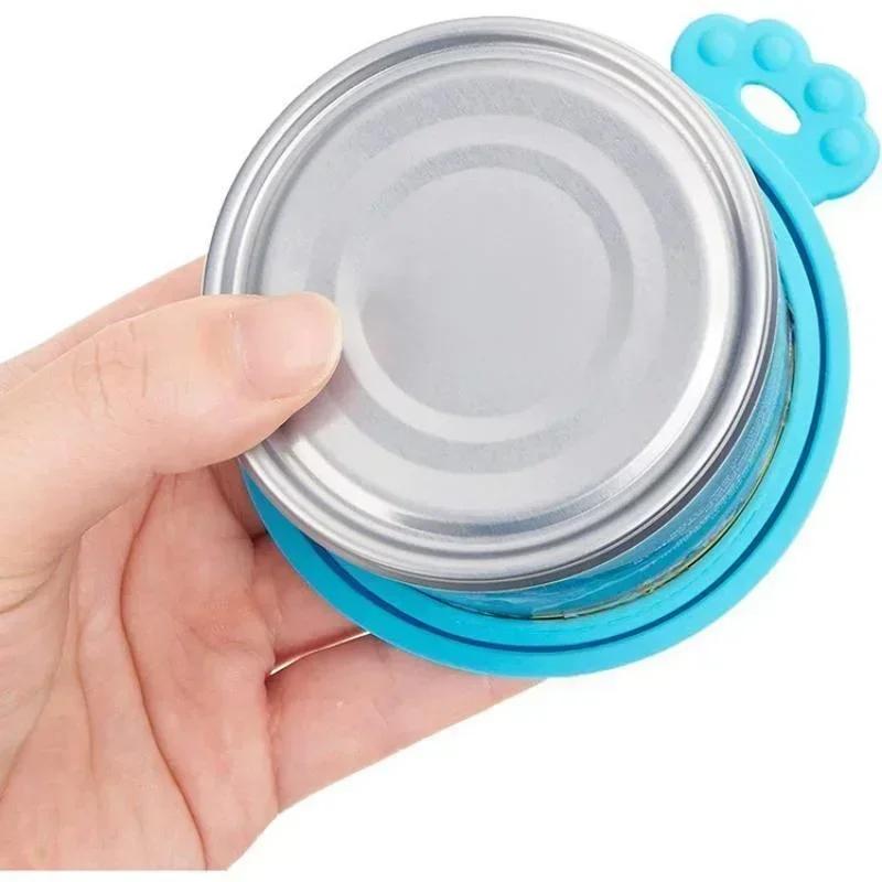 1 Pcs Reusable 3 In 1 Pet Food Can Silicone Cover Dogs Cats Storage Tin Cap Lid Seal Cover Pet Supplies For 8.5cm/7.5cm/6.5cm