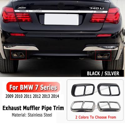 For BMW F01 7 Series 730i 740i 750i 760i Stainless Steel Car Exhaust Pipe Cover Stickers Exterior Modification Exterior Modifica