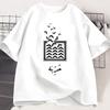Freedom Dove of Peace T-shirt Arabic Birds T Shirt Women  Round Neck Short Sleeve Tshirt Loose Clothes