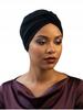 Turban da Donna Nero Ula 05 Cappello con Fodera in Bambù Anche Dopo la Chemioterapia