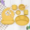 RuHan Silicone Integrated Baby Plate & Bowl Feeding Set
