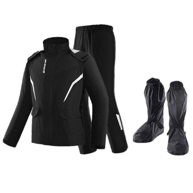 Motorcycle Riding Rain Suit Set Waterproof Storm-Grade Separable Jacket Pants Men Women Use