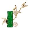 Chinese Wind Listening Bamboo Brooch, High-end Feminine Charm, Pearl Bamboo Corsage, Design Sense, Niche Brooch