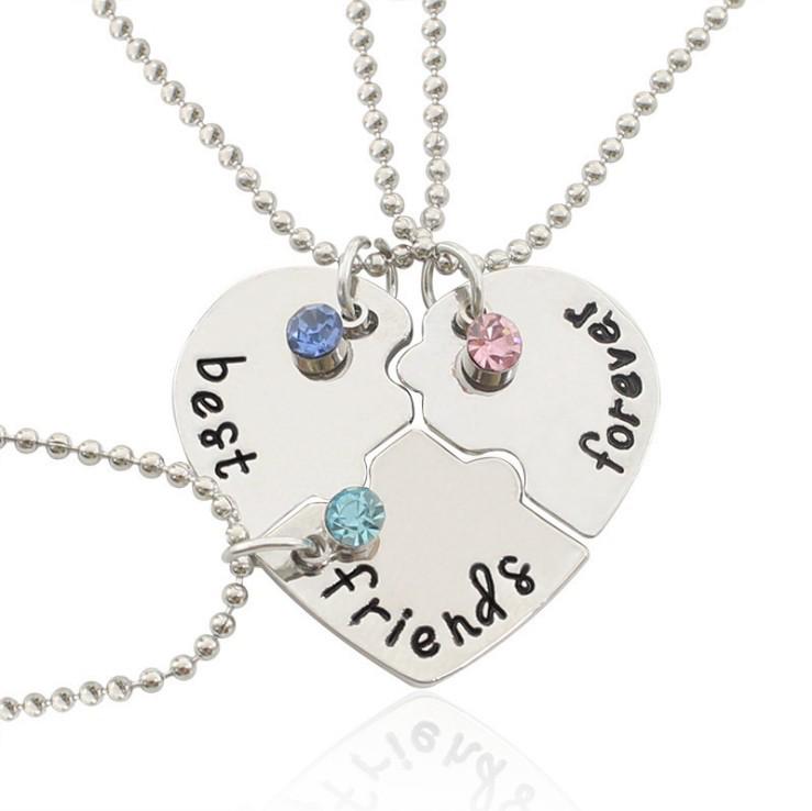 European  American Popular Crystal Heart Necklace