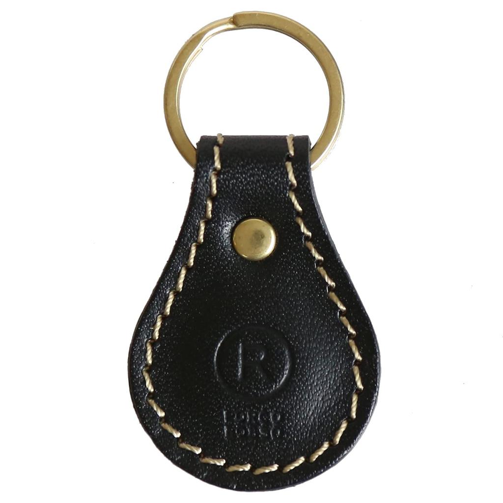 Porco Rosso Leather Key Small Teardrop Genuine Tochigi Made in Brand Name Gift Keychain, Car/Motorcycle Ring, Carabiner, Compact, Design, Leather,