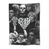 Evan Peters Pattern Blanket Flannel Sofa Throw Blanket Portable Throw Blankets for Couch Bedding Outdoor Throws Bedspread Quilt