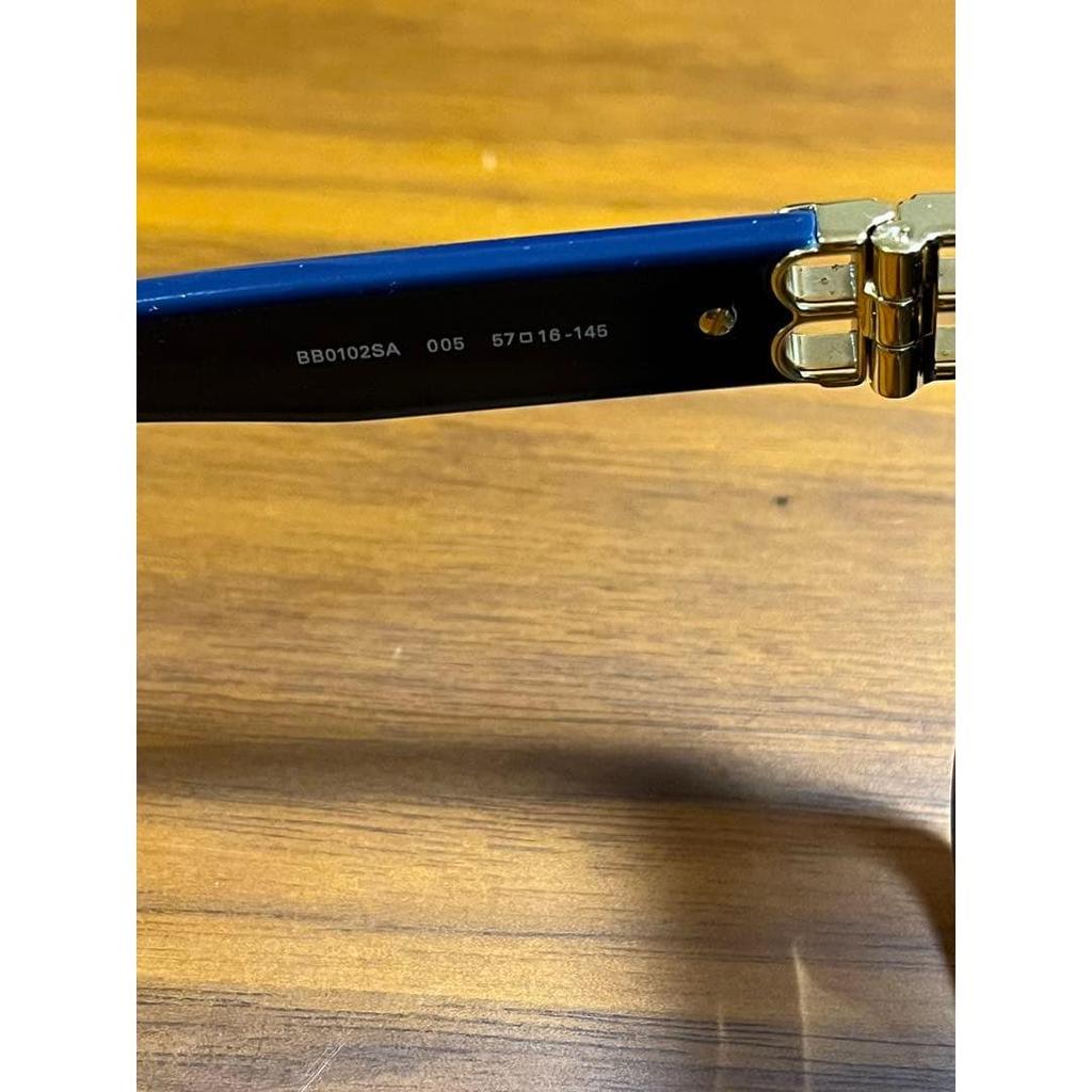Used BALENCIAGA sunglasses blue gold hardware