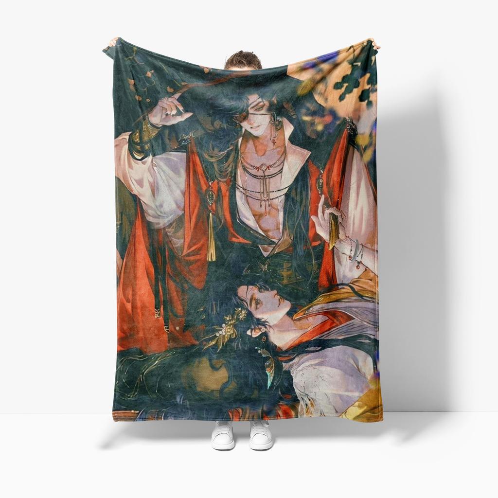 Heaven Official’S Blessing Anime Popular Bl Comics Throw Blanket Sofa Bed Office Nap Blanket Personalized Customized Gifts
