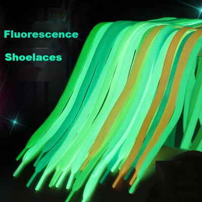 1 par de cadarços luminosos esportivos para homens e mulheres que brilham no escuro para tênis de lona e cadarços fluorescentes