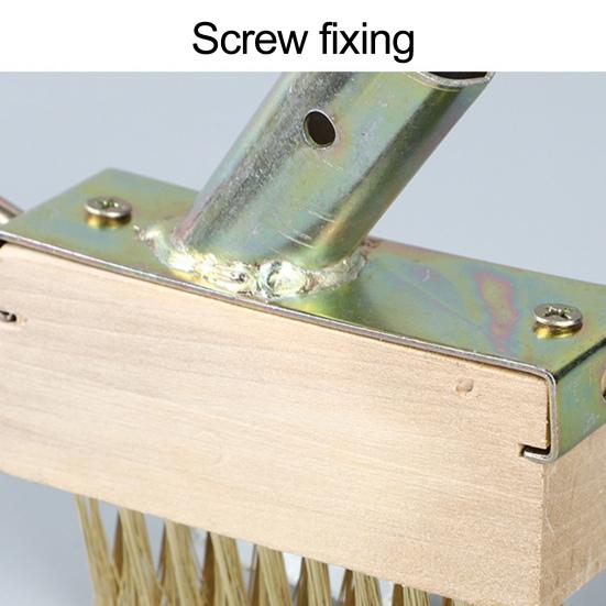 Fugen-Unkrautbürstenkopf mit Messingdrahtborsten, 2-in-1-Unkraut- und Moosentferner, manueller Rissstecher für Pflastersteinkanten auf Terrassen