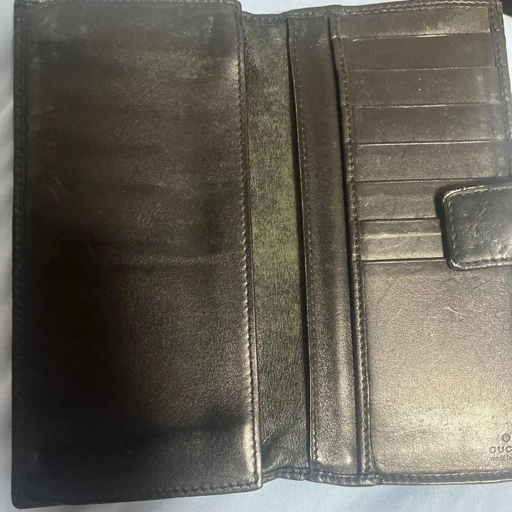 Used GUCCI GG Embossed Long Wallet Black