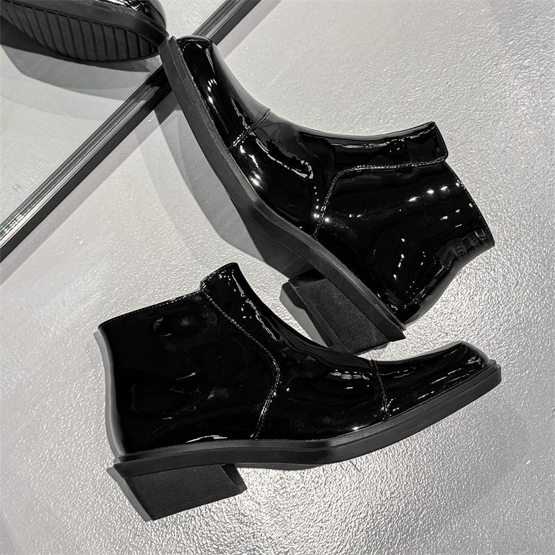 Fashion Stylish Casual Leather Mens Ankle Boots High Top Leather Shoes Fashion Business Casual Shoes New Arrival Male Chelsea Footwear