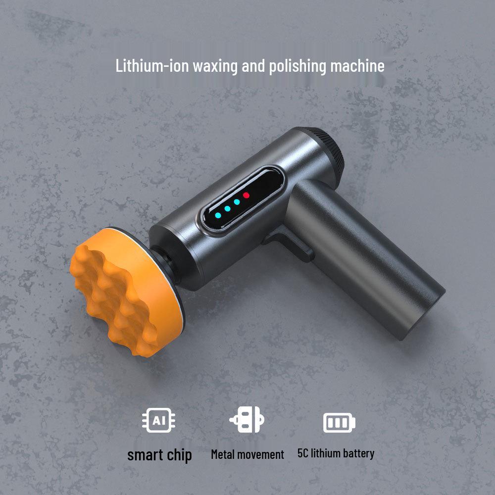 Cordless Car Polisher: Digital Display, Scratch Repair, Sponge Pads, Compact Size