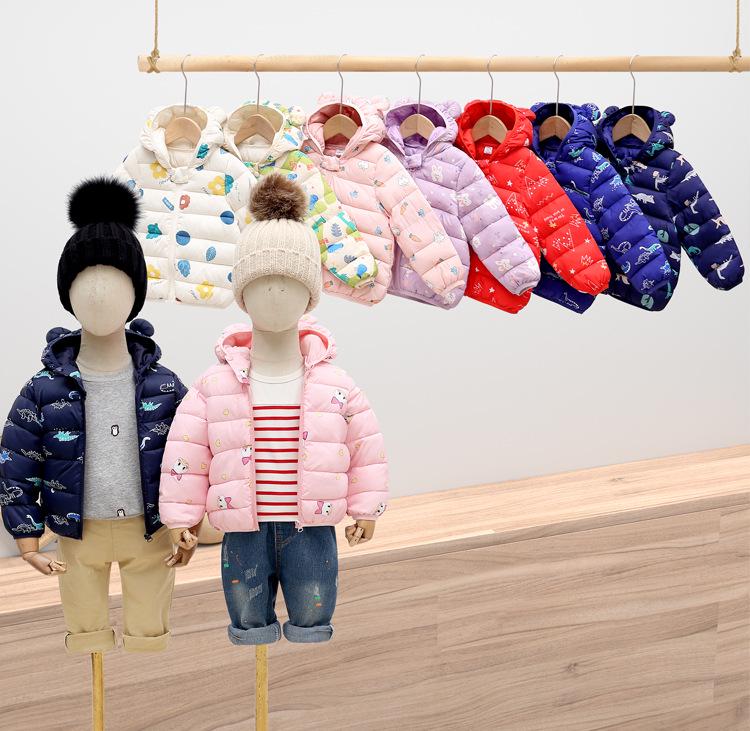 2025 Autumn/Winter Kids' Lightweight Down Cotton Jacket - Boys & Girls Medium/Small Coat