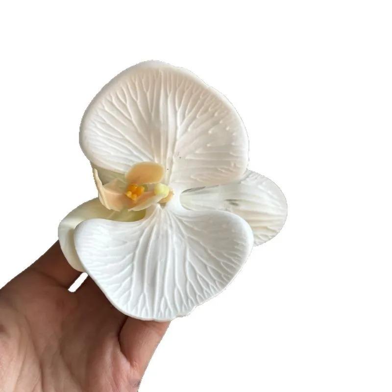Butterfly Orchid Flower Hair Claw Women Elegant Ponytail Clip Shark Clip Acrylic Temperament Headdress Large Shark Clip Female