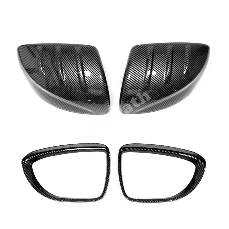 For MG3 Hybrid 2024 2025  ABS carbonfiber black Car Rearview Door Side Mirror Trim Rearview Mirror Rain Shield Cover Accessories