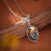 At Dusk, Everyone Witnessed the New Birth Pattern Oval Pendant Necklace Jewelry