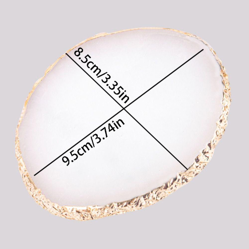 Round Nail Art Palette Professional Golden Edges Gel Polish Palette DIY Easy To Clean False Nail Tips Palette Nail Salon