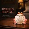 Inlaid Rhinestones Animal Figurine Trinket Box Hinged Jewelry Box  Home Desktop Decoration