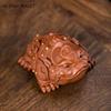 Chinese Lucky Golden Toad Statue Ornaments Yixing Purple Clay Tea Pet Handmade Sculpture Tea Set Decoration Desktop Decors