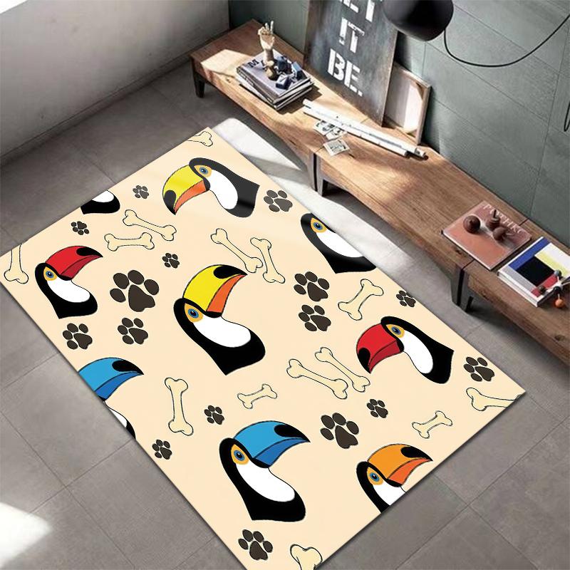 Cute cartoon animal Pattern Square Carpet,Area Rug,Carpet Rug for Living Room Bedroom Sofa Playroom Decor,Non-slip Floor Mat,Holiday Birthday Gifts