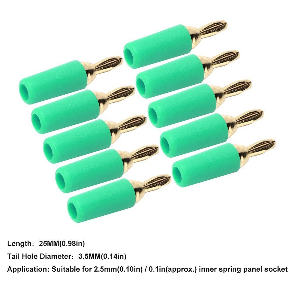 10 PCS 2.5mm Banana Plug Assortment 30VAC/60VDC 10A Speaker Plug  Connector  Wall Plates
