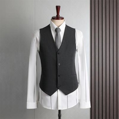 Einfarbige, schmale Anzugweste für Herren: Hochzeit, Business Casual, Große Größen, Professionelle Kleidung für den Trauzeugen