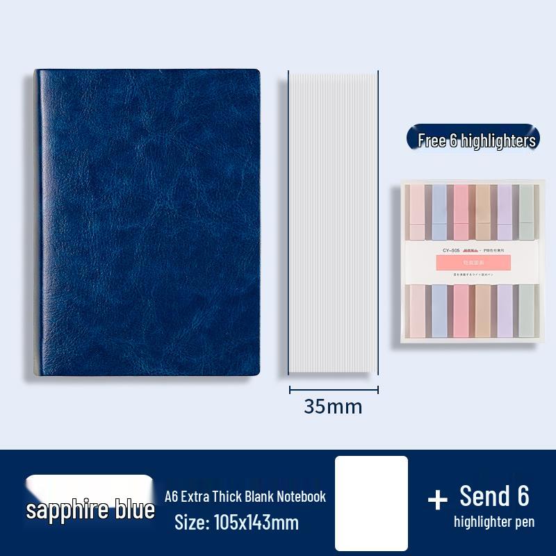 Verdicktes A6 Blanko Skizzenbuch für Schüler – Kleines, einfaches Zeichen-/Tagebuch