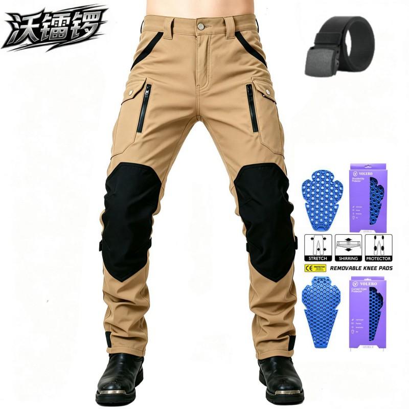 Motorcycle Riding Pants Waterproof Windproof Breathable High-Waist Crash Protection 3D Honeycomb Design Men