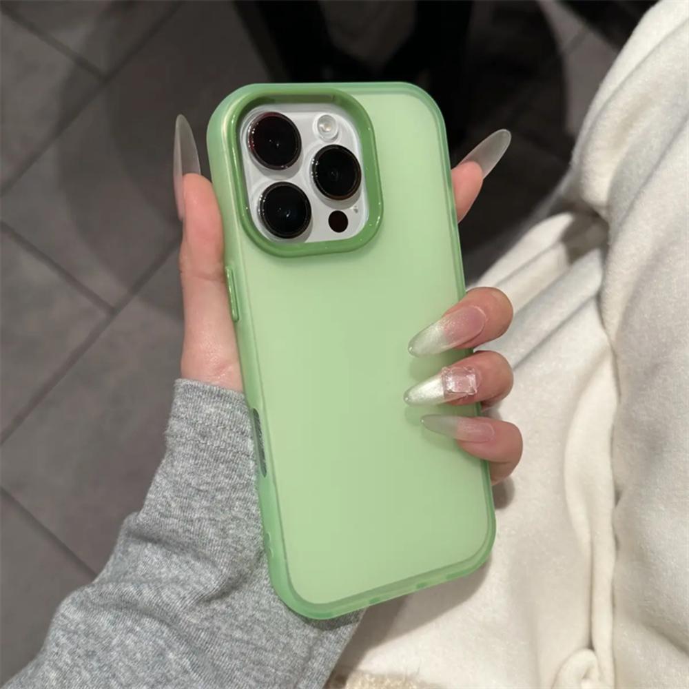 

Luxury Candy Color Soft Shockproof Case for iPhone 13 12 11 14 15 16 Pro Max Slim Matte Cover for iPhone 14 15 16 Plus 16e iPhone 14