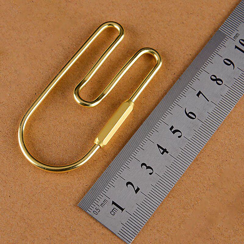 Handmade Brass U-Shaped Men s Waist Keychain with Metal Snap Hook and Quick Release