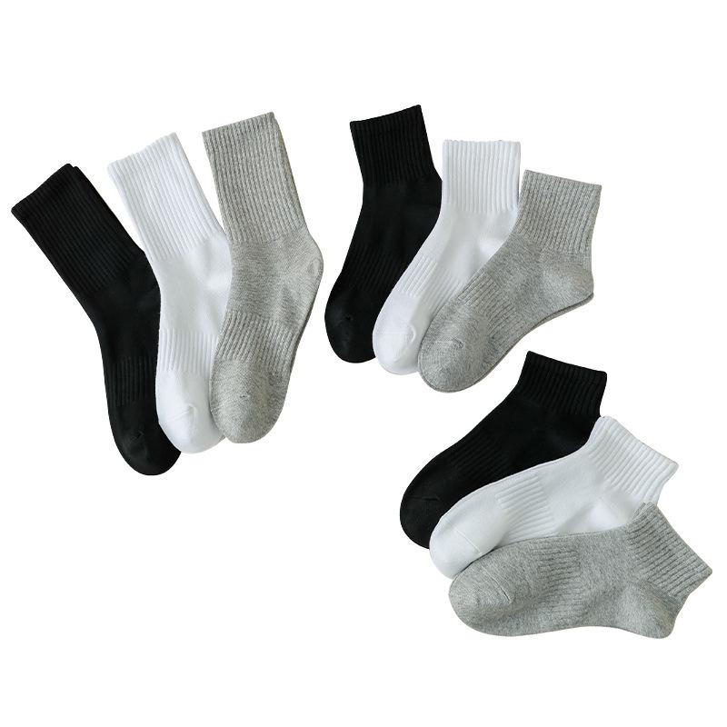 Men's Socks, Spring and Autumn Sweat-absorbing and Antibacterial Sports Socks, Autumn and Winter Anti-pilling Mid-calf Socks