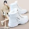 Winter Fashion New White Women'S Ankle Boots Comfortable Soft-Sole High Top Sneakers Platform Plush Warm Outdoors Casual Shoes