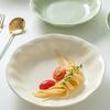 Household 7~8 Inch Cream Wind Ceramic Plate New Underglaze Colour Deepen Vegetables Salad Tableware Chinese Simple White Dish