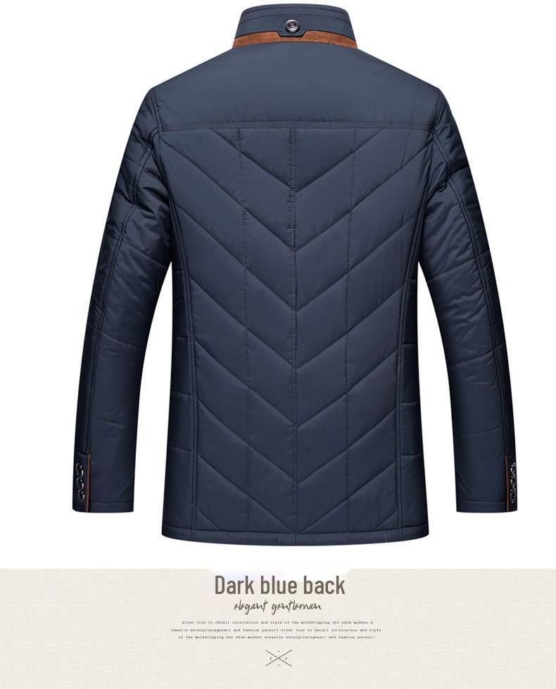 2025 Winter Men's Thickened Cotton Jacket with Stand-up Collar