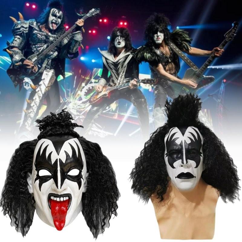 Gene Kiss Simmons Full Mask Rock Band Halloween Cosplay Props Material Latex