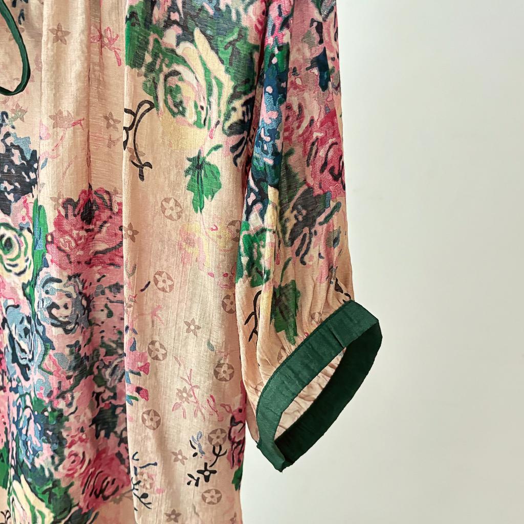 DIMANAF 2025 New Summer Women Linen T-Shirt Flower Short Sleeve Basic Fashion O-Neck Tops Tees Loose Tees