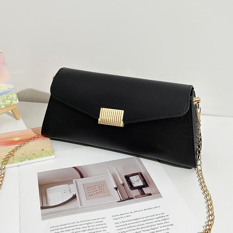 

Нишевая сумка высокой моды новая ly женская личность универсальная сумка сумка сумка багет 25.5*7*11.5 чёрный