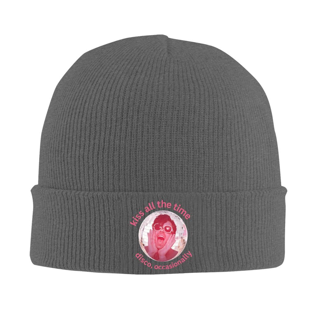 Harrys Styles Kiss All The Time Disco Occasionally Knitted Caps Womens Unisexs Skullies Beanies Winter Hats Acrylic Warm Caps