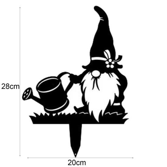 Садовый кол в форме гнома, ландшафтный дизайн, железный знак для наружного двора для парка Acrylic
