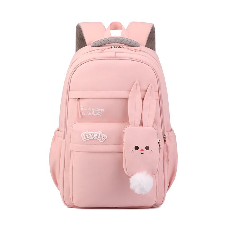 Cute Cartoon Teenager Girl Schoolbag Large Capacity Primary School Grades 3-6 Book Bag Simple Super Lightweight Junior High School Student Backpacks