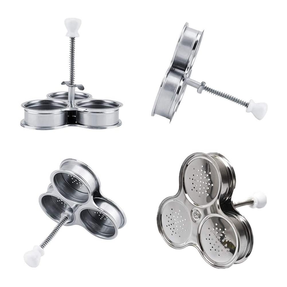 3 Caves Egg Cooker Stainless Steel Egg Boiler Soft Boiled Egg Maker for Cooking Eggs Kitchen Gadget