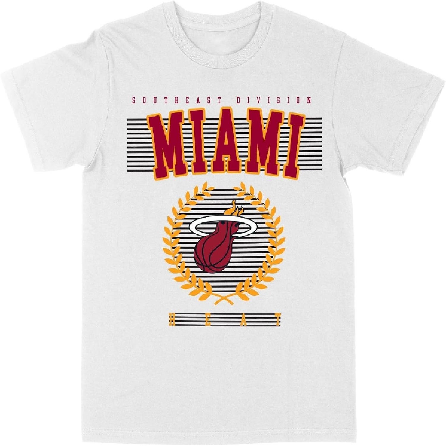 Белая футболка Philcos NBA Miami Heat с печатью дивизиона S