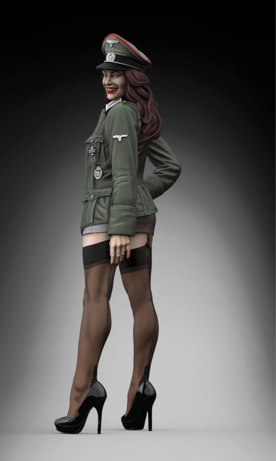 

Royal Model 1/35 Военная пин-ап девушка Немецкий офицер Неокрашенный смоляной набор RM873