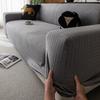 Simple Solid Polar Fleece Sofa Cover High Elastic Soft Couch Slipcover for Four Seasons Easy-Care All-Cover Armchair Protector