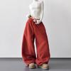 2026 Winter Korean Style Loose Fleece Wide-Leg Women's Casual Sweatpants