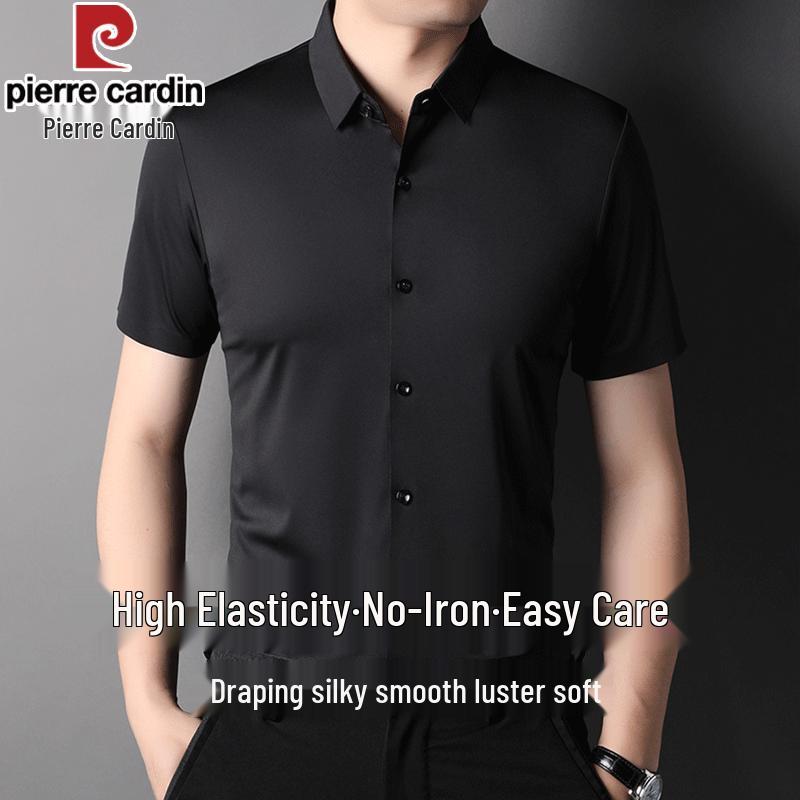 Pierre Cardin Men s Ice Silk Short Sleeve Business Shirt L