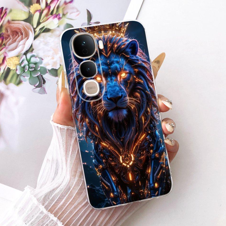 For Vivo Y400 5G Case V2506 New Fashion Flower Cover Transparent Silicone Slim Soft Phone Cover For Vivo Y400 Pro Y400Pro Bumper