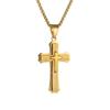 2026 Vintage Men's Cross Necklace Trendy Three-Dimensional Pendant Jewelry
